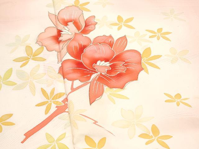 平和屋着物■訪問着　草花文　暈し染め　金彩　正絹　逸品　CABF1895th
