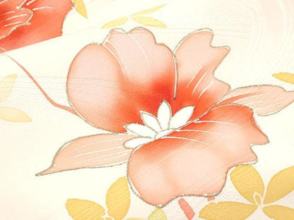 平和屋着物■訪問着　草花文　暈し染め　金彩　正絹　逸品　CABF1895th