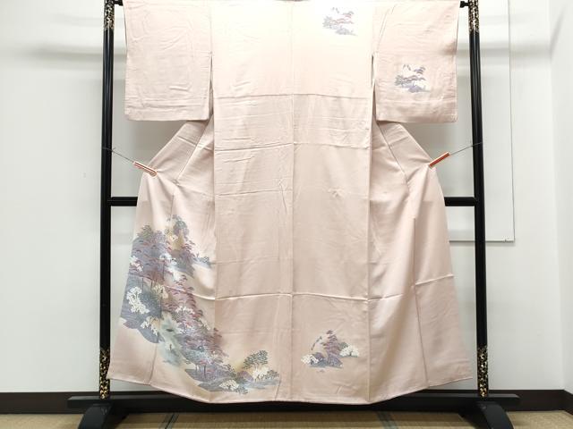 平和屋着物■訪問着　風景文　暈し染め　金銀彩　正絹　逸品　CABF1898th