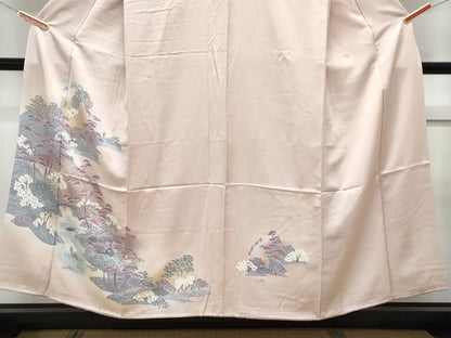 平和屋着物■訪問着　風景文　暈し染め　金銀彩　正絹　逸品　CABF1898th