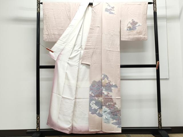 平和屋着物■訪問着　風景文　暈し染め　金銀彩　正絹　逸品　CABF1898th