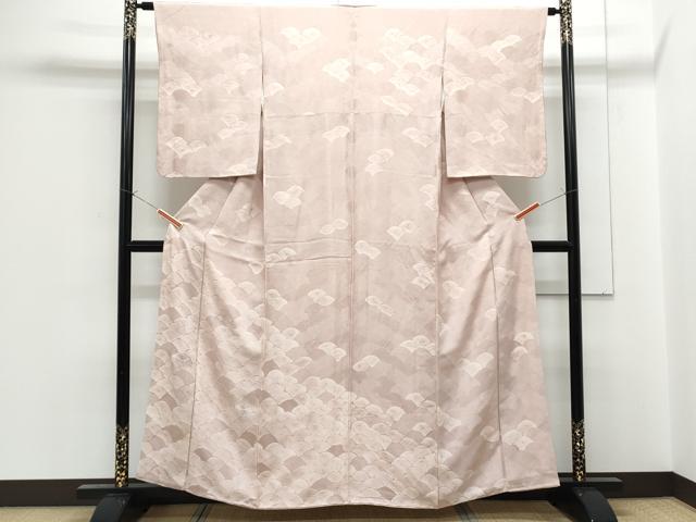 平和屋着物■訪問着　刺繍　地紋起こし　菊青海波　正絹　逸品　CABF1899th