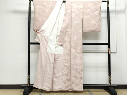 平和屋着物■訪問着　刺繍　地紋起こし　菊青海波　正絹　逸品　CABF1899th
