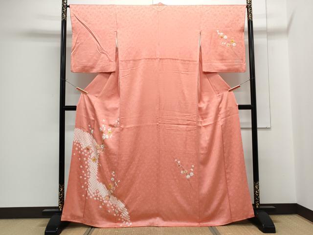 平和屋着物■訪問着　絞り　枝花文　金彩　正絹　逸品　CABF1900th