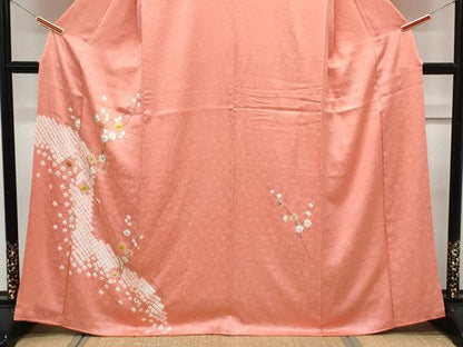 平和屋着物■訪問着　絞り　枝花文　金彩　正絹　逸品　CABF1900th