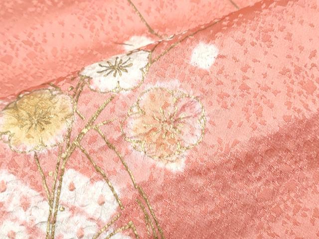 平和屋着物■訪問着　絞り　枝花文　金彩　正絹　逸品　CABF1900th