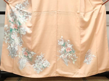 平和屋着物■訪問着　刺繍　草花文　暈し染め　正絹　逸品　CABF1903th