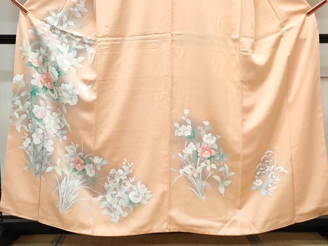 平和屋着物■訪問着　刺繍　草花文　暈し染め　正絹　逸品　CABF1903th