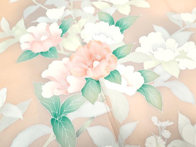 平和屋着物■訪問着　刺繍　草花文　暈し染め　正絹　逸品　CABF1903th