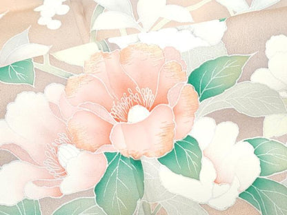 平和屋着物■訪問着　刺繍　草花文　暈し染め　正絹　逸品　CABF1903th