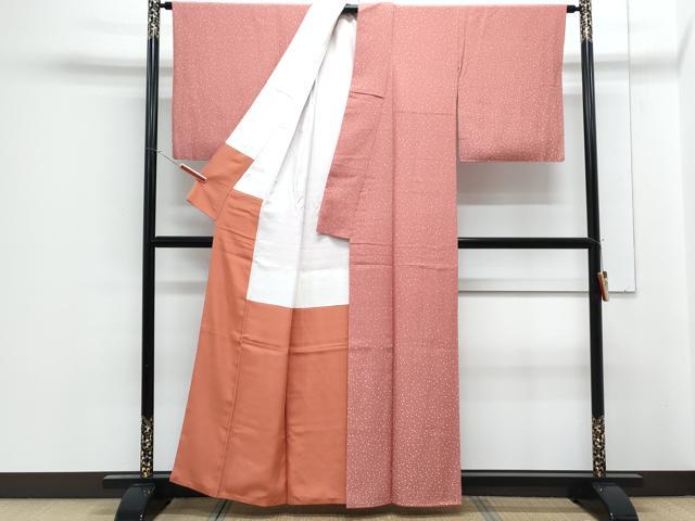 平和屋着物■上質な小紋　箔散らし　正絹　逸品　CABF1911th