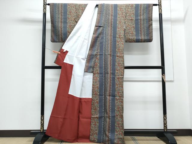 平和屋着物■小紋　更紗花間道　洗える着物　CABF1930th
