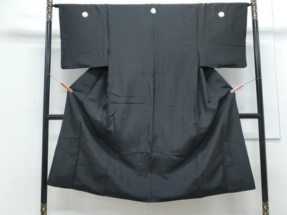 平和屋着物■男性　黒紋付　正絹　逸品　CABF1935th