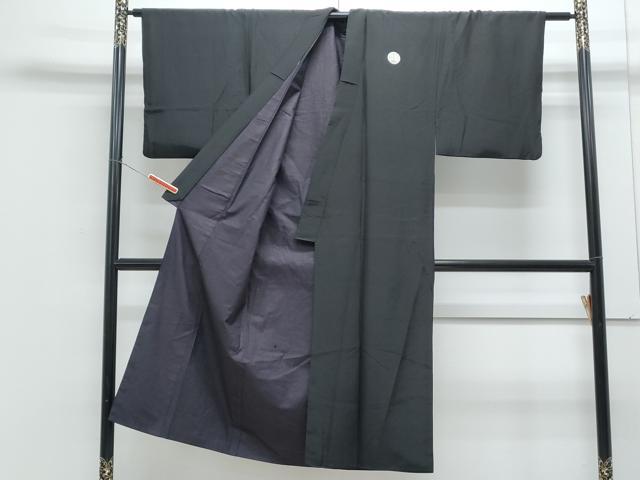 平和屋着物■男性　黒紋付　正絹　逸品　CABF1935th