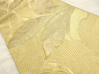 平和屋着物◎六通柄袋帯 舞花文 金糸 正絹 逸品 CABF2010qe