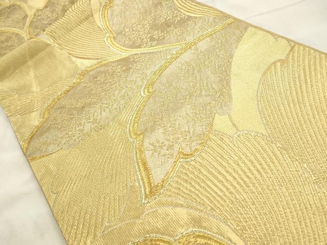 平和屋着物◎六通柄袋帯 舞花文 金糸 正絹 逸品 CABF2010qe