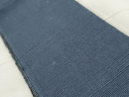 平和屋着物◎男性 両面 角帯 紬地 留紺色 正絹 逸品 CABF2039qe