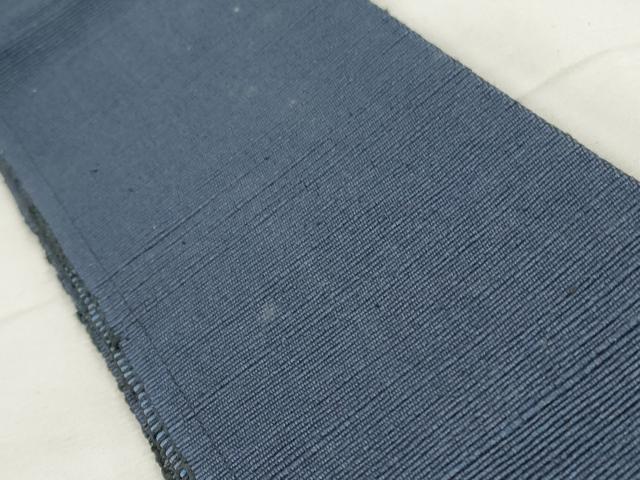 平和屋着物◎男性 両面 角帯 紬地 留紺色 正絹 逸品 CABF2039qe