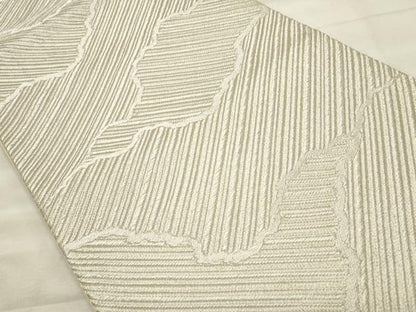 平和屋着物◎六通柄袋帯 霞斜線文 銀糸 正絹 逸品 CABF2089qe