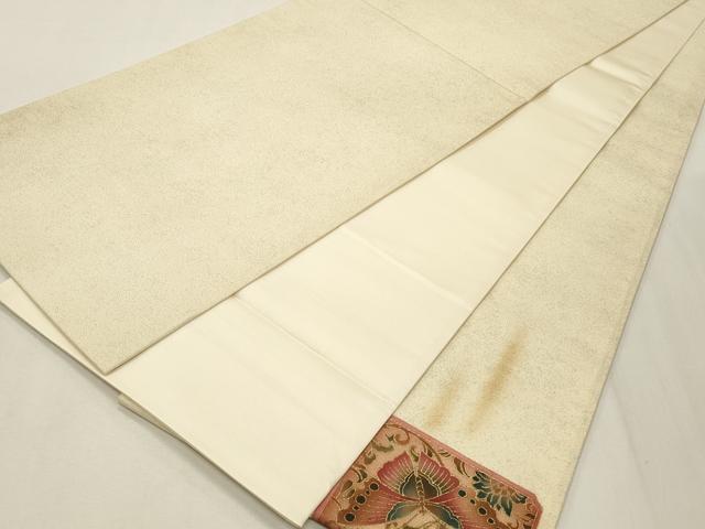 平和屋着物◎太鼓柄袋帯 螺鈿 花蝶文 金彩 正絹 逸品 未使用 CABF2128qe