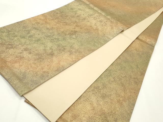 平和屋着物◎全通柄袋帯　砂子綴れ　霞文　金糸　正絹　逸品　CABF2160qe