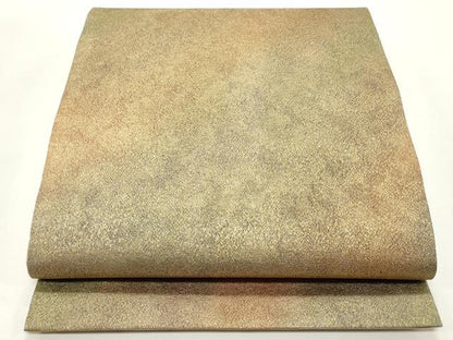平和屋着物◎全通柄袋帯　砂子綴れ　霞文　金糸　正絹　逸品　CABF2160qe
