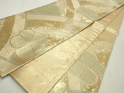 平和屋着物◎佐賀錦　六通柄袋帯　桜　さくら　金銀糸　正絹　逸品　CABF2180qe