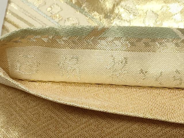 平和屋着物◎佐賀錦　六通柄袋帯　桜　さくら　金銀糸　正絹　逸品　CABF2180qe
