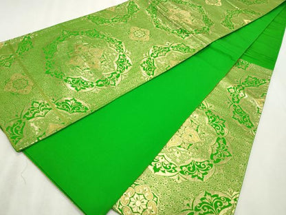 平和屋着物◎六通柄袋帯　宝繍　金糸　正絹　逸品　CABF2209qe