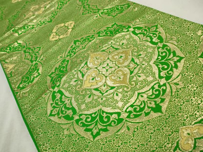 平和屋着物◎六通柄袋帯　宝繍　金糸　正絹　逸品　CABF2209qe