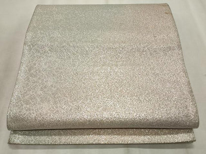 平和屋着物◎六通柄袋帯　霞文　銀糸　正絹　逸品　CABF2216qe