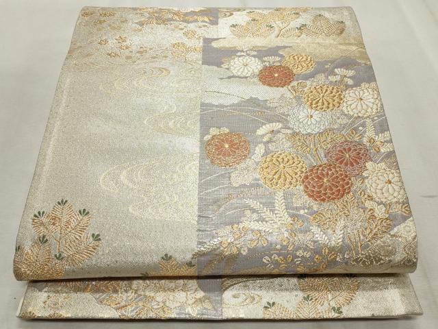 平和屋着物◎九百佐賀錦　六通柄袋帯　唐織　蒔絵　金銀糸　正絹　逸品　CABF2217qe