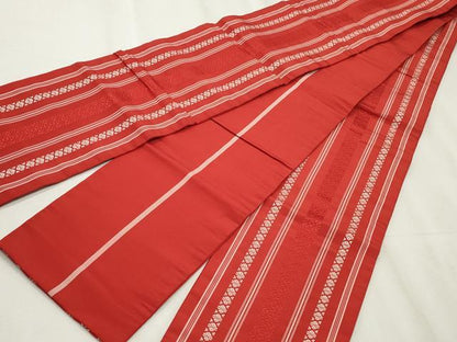 平和屋着物◎本場筑前博多織 半幅帯 献上 正絹 逸品 CABF2285qe