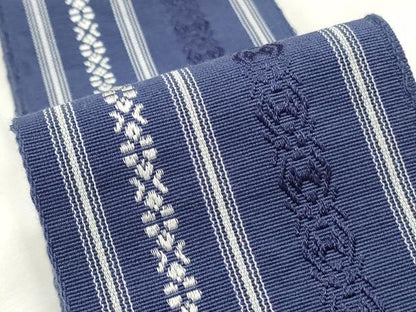 平和屋着物◎男性　本場筑前博多織　角帯　献上　正絹　逸品　CABF2287qe