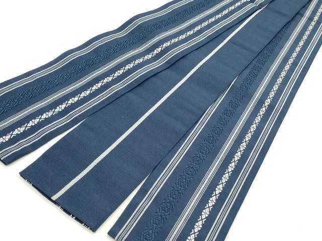 平和屋着物◎男性 本場筑前博多織 角帯 献上 正絹 逸品 未使用 CABF2291qe