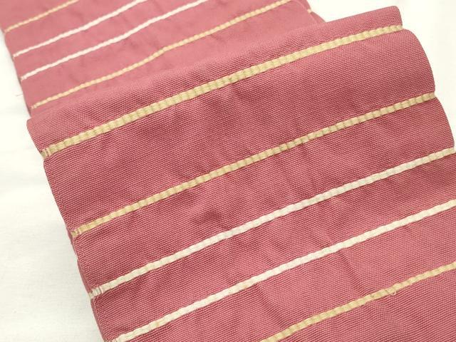 平和屋着物◎両面　半幅帯　格子柄　正絹　逸品　CABF2296qe