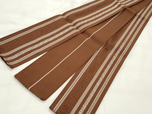 平和屋着物◎男性 本場筑前博多織 角帯 献上 正絹 逸品 CABF2318qe