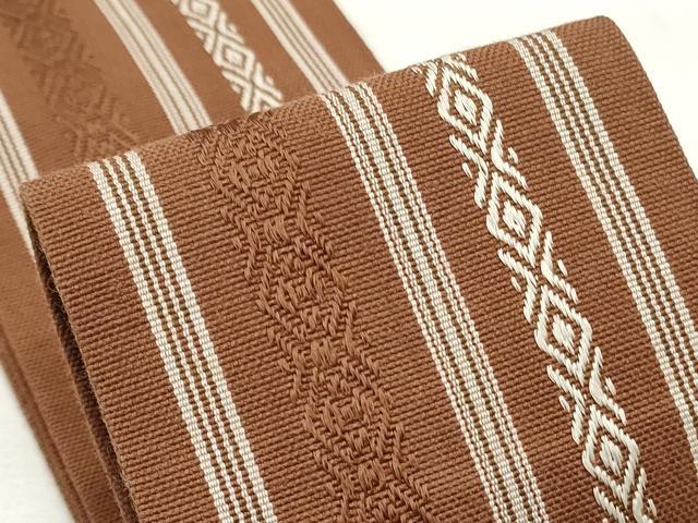 平和屋着物◎男性 本場筑前博多織 角帯 献上 正絹 逸品 CABF2318qe