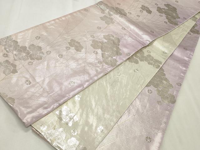平和屋着物◎両面 全通柄袋帯 舞花文 金銀糸 やまとオリジナル 正絹 逸品 CABF2335qe