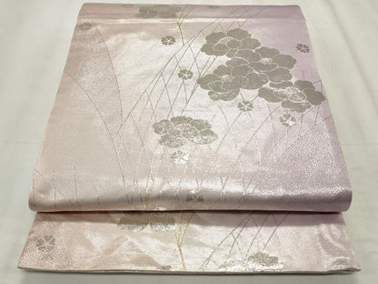 平和屋着物◎両面 全通柄袋帯 舞花文 金銀糸 やまとオリジナル 正絹 逸品 CABF2335qe