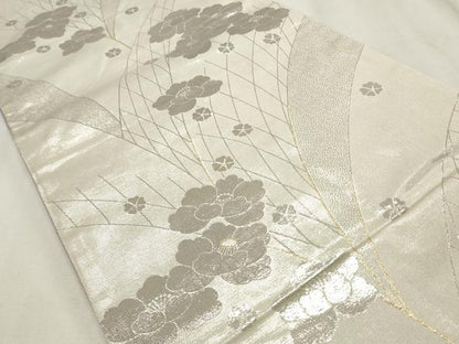平和屋着物◎両面 全通柄袋帯 舞花文 金銀糸 やまとオリジナル 正絹 逸品 CABF2335qe