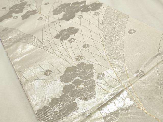 平和屋着物◎両面 全通柄袋帯 舞花文 金銀糸 やまとオリジナル 正絹 逸品 CABF2335qe