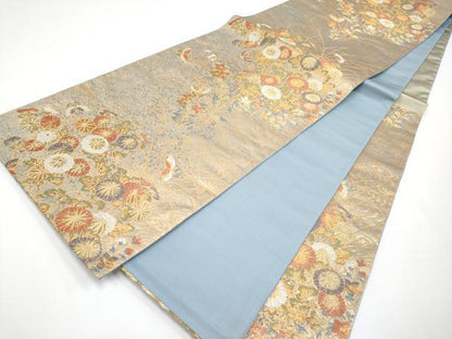 平和屋着物◎六通柄袋帯　唐織　美しき憧れ　金糸　正絹　逸品　CABF2421tx