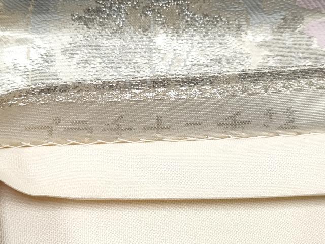平和屋着物◎六通柄袋帯 唐織 樹林文 プラチナ二重箔 正絹 逸品 CABF2432tx