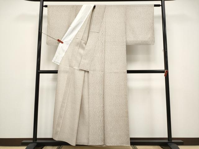 平和屋着物＊夏物 小紋 絽 杢目絞り 正絹 逸品 CABF2441tx