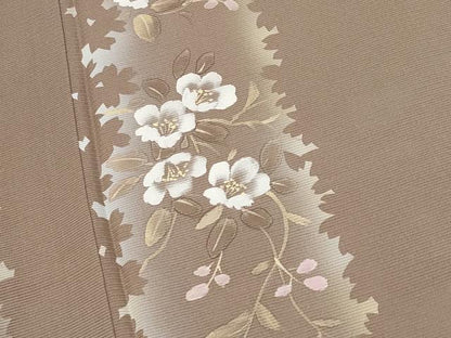 平和屋着物＊夏物 訪問着 絽 手描き 枝花文 シルエット 正絹 逸品 CABF2442tx