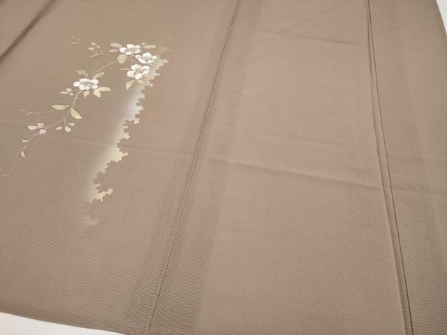平和屋着物＊夏物 訪問着 絽 手描き 枝花文 シルエット 正絹 逸品 CABF2442tx
