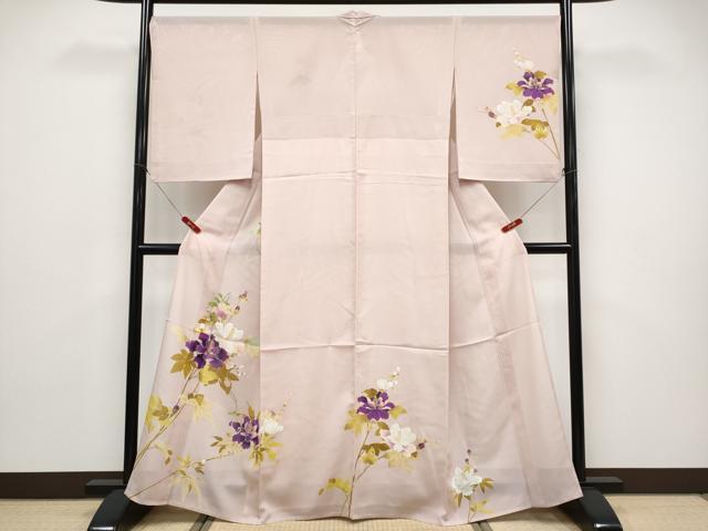 平和屋着物＊夏物 訪問着 絽 駒刺繍 枝花文 金彩 正絹 逸品 CABF2444tx