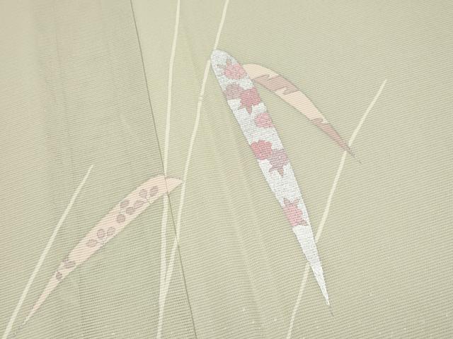 平和屋着物＊夏物　訪問着　絽　笹竹文　銀彩　正絹　逸品　CABF2446tx 平和屋着物＊夏物 訪問着 絽 笹竹文 銀彩 正絹 逸品 CABF2446tx