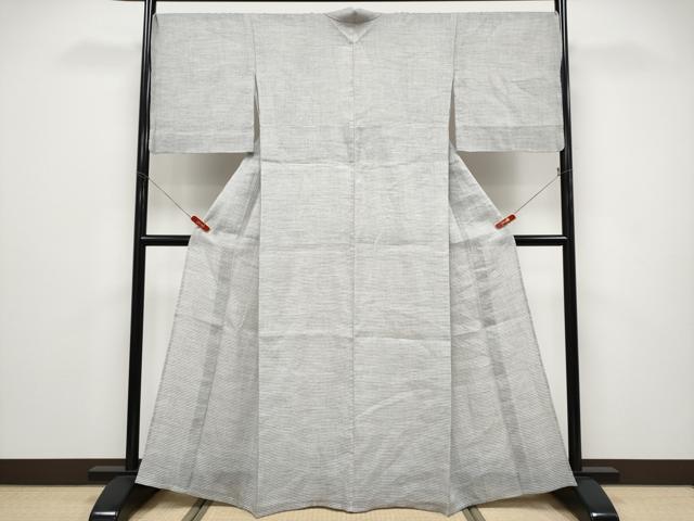 平和屋着物＊夏物 小紋・浴衣兼用 縞 綿麻 逸品 CABF2447tx
